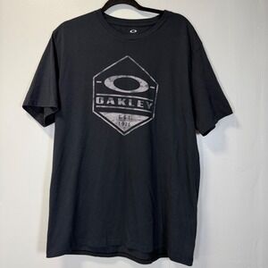 Oakley Mens Graphic T-Shirt Black Camo Hex Logo Est 1975 Short Sleeve XL